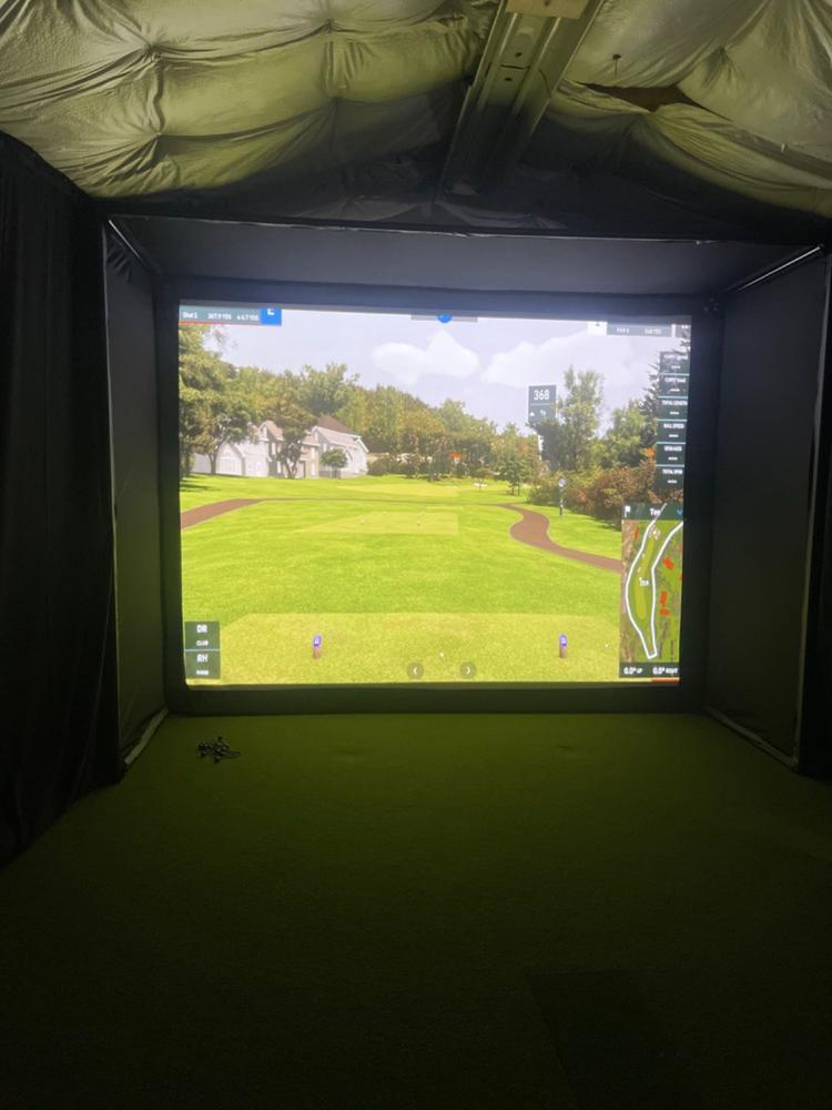 SIG12 Golf Simulator Enclosure - Customer Photo From Jason Higginbotham