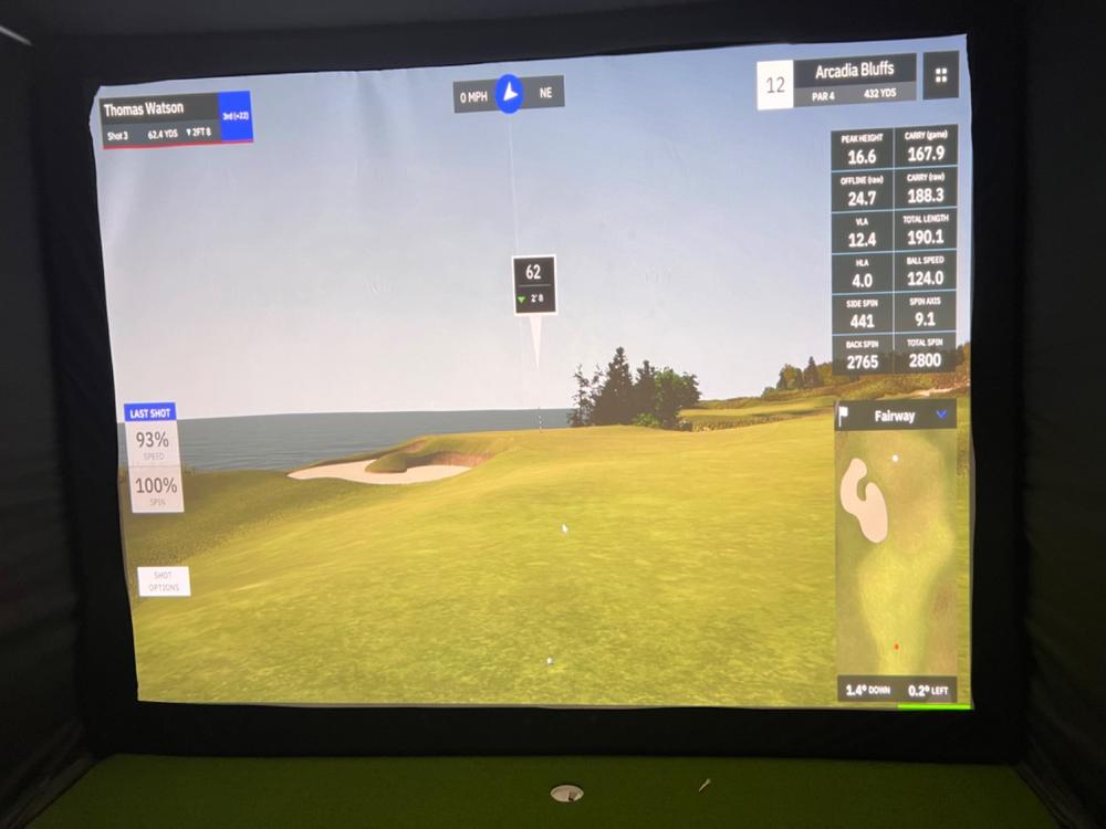 DIY Golf Simulator Enclosure - Customer Photo From Thomas Watson