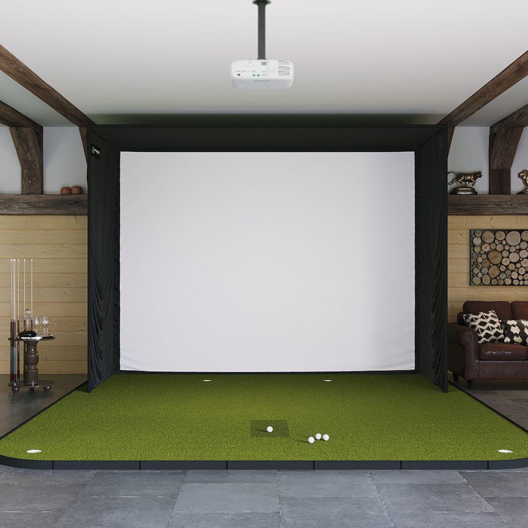 SIG12 Golf Simulator Studio - Complete Package Golf Simulator Screen Shop Indoor Golf SIG12 Golf Simulator Flooring 