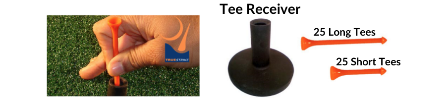 adjustable golf tee system for truestrike golf mats